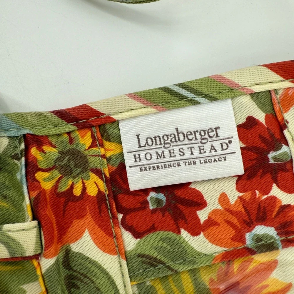 Longaberger Homestead Floral Quilted Crossbody Wallet Purse Removable Strap